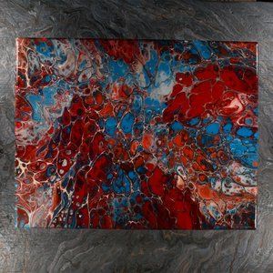 Acrylic Pour Painting 11x14 Clear coated